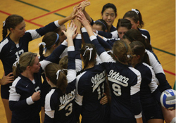 teammates together, crossing hands